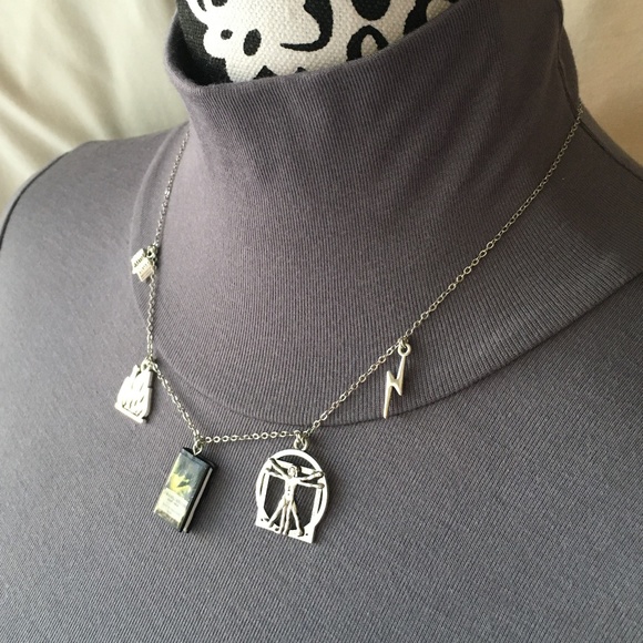 Frankenstein by Mary Shelley Handmade Novel Literature Necklace, Book Cover Fire - Picture 7 of 16